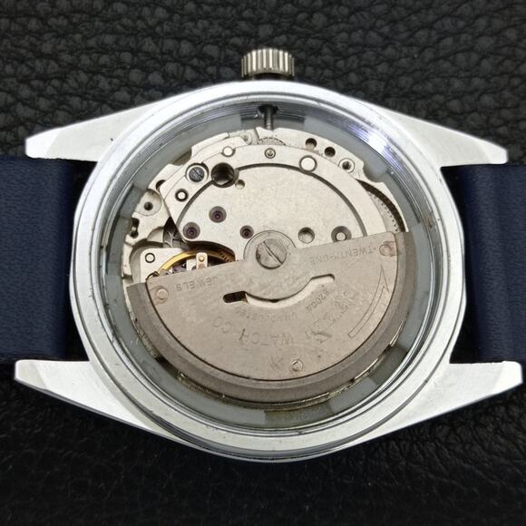 Vintage 1970 Citizen Automatic Mens Silver Watch W/daydate & Blue accents - Picture 10 of 10